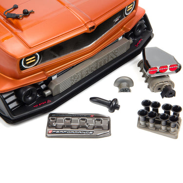 Arrma 1/7 Felony 6S BLX Street Bash All-Road Muscle RC Car Orange ARA7617V2T2